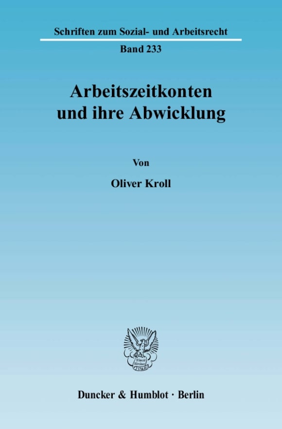 Cover Arbeitszeitkonten und ihre Abwicklung