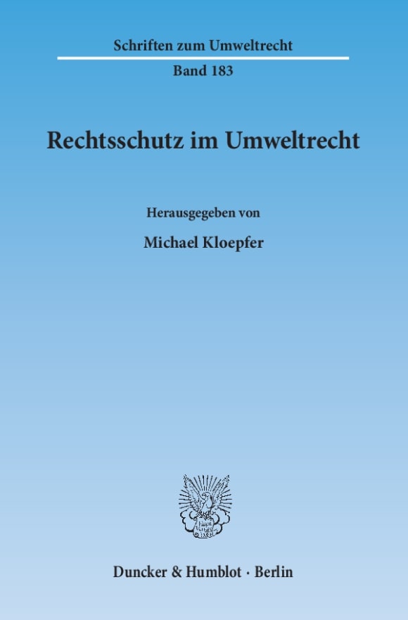 Cover Rechtsschutz im Umweltrecht