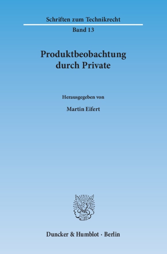 Cover Produktbeobachtung durch Private