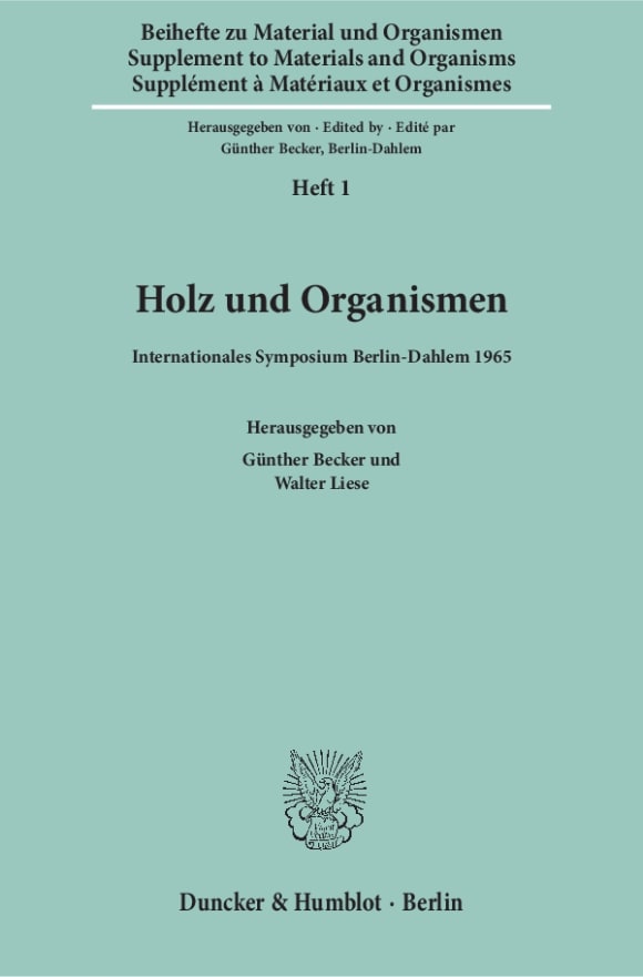 Cover Material und Organismen. Beihefte (BH MO)