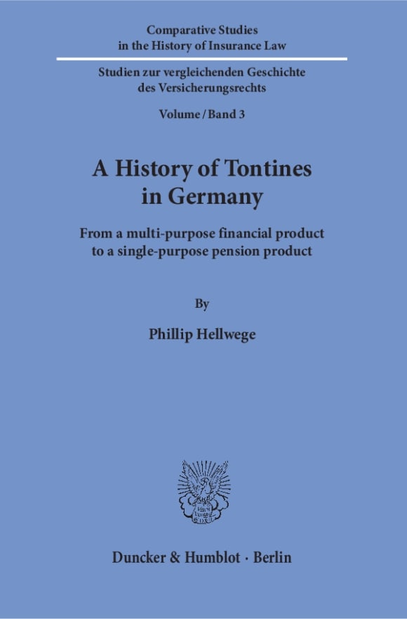 Cover A History of Tontines in Germany