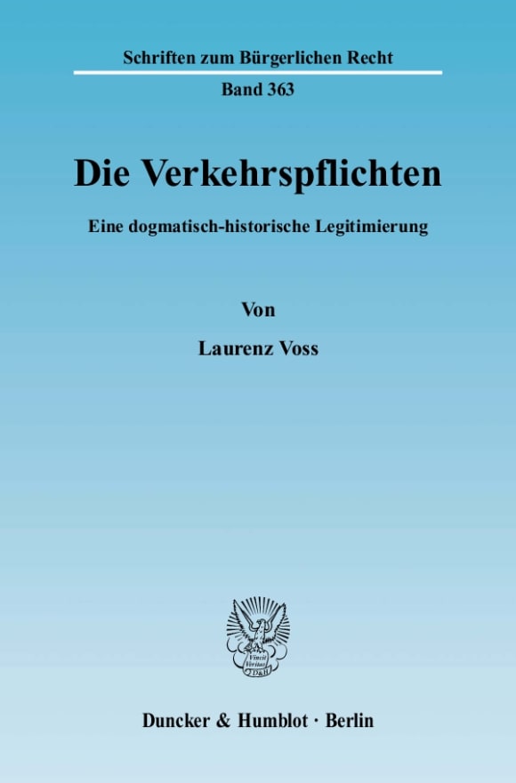 Cover Die Verkehrspflichten