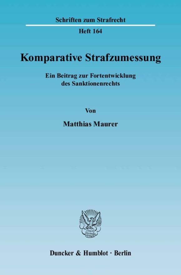 Cover Komparative Strafzumessung