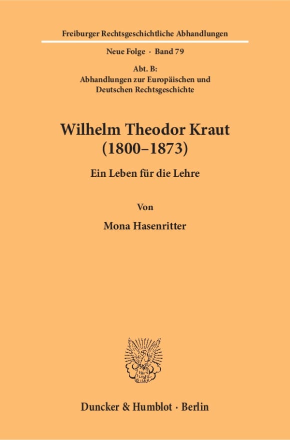 Cover Wilhelm Theodor Kraut (1800–1873)