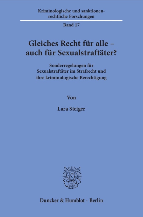 Cover Gleiches Recht für alle – auch für Sexualstraftäter?