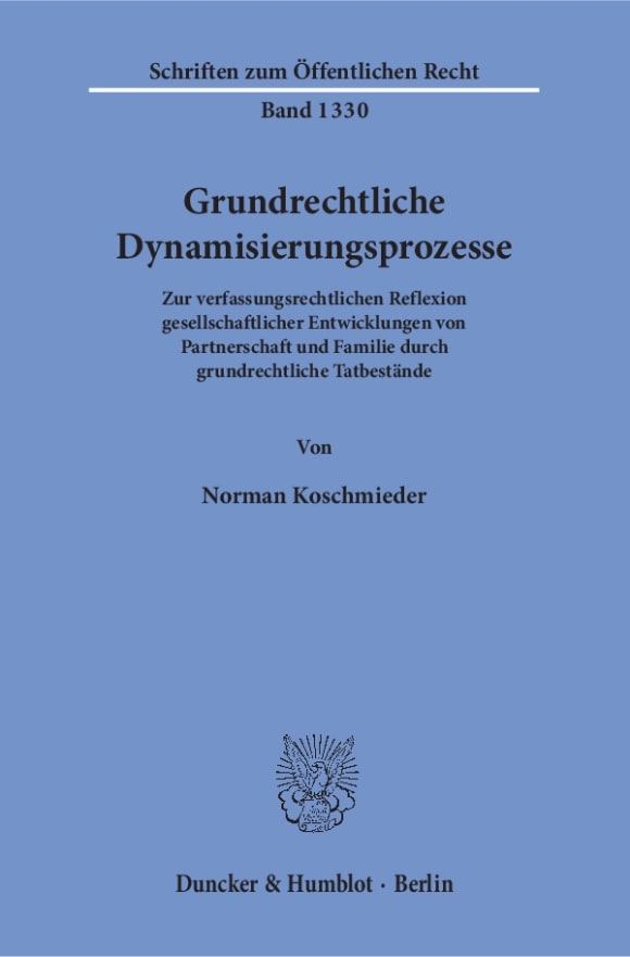 Cover Grundrechtliche Dynamisierungsprozesse