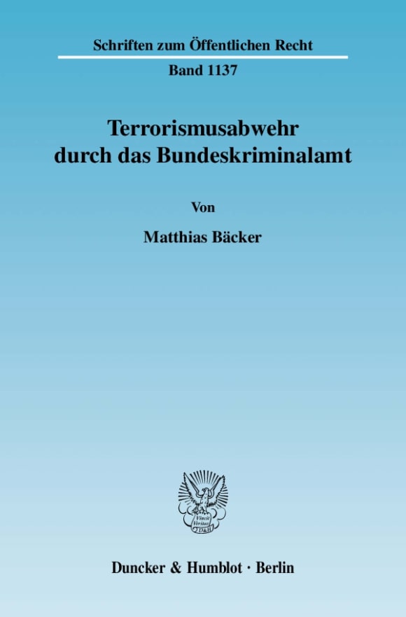 Cover Terrorismusabwehr durch das Bundeskriminalamt