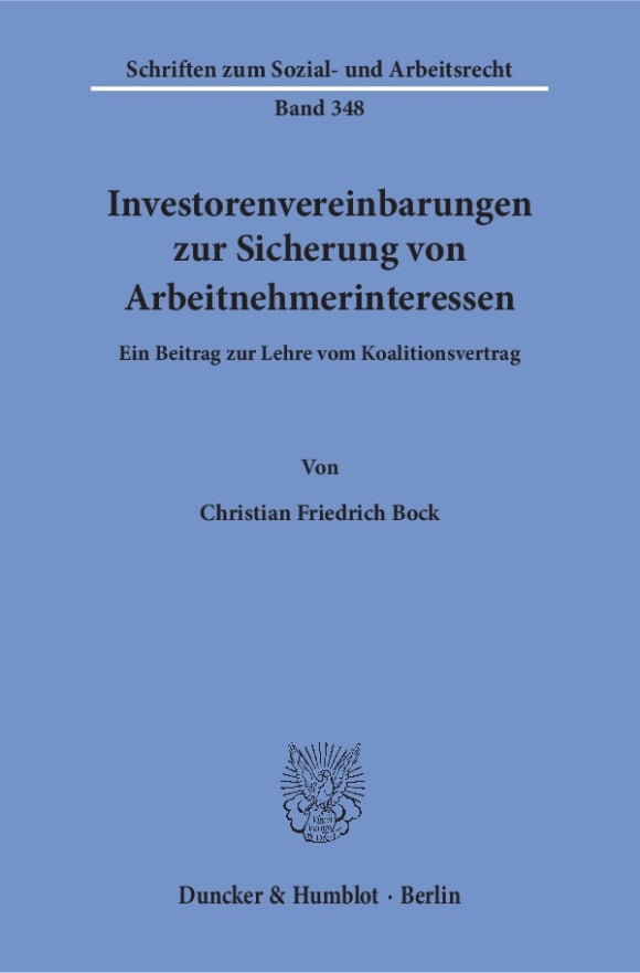 Cover Investorenvereinbarungen zur Sicherung von Arbeitnehmerinteressen