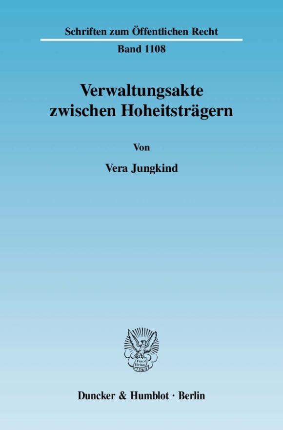 Cover Verwaltungsakte zwischen Hoheitsträgern