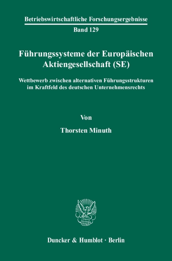 Cover Führungssysteme der Europäischen Aktiengesellschaft (SE)