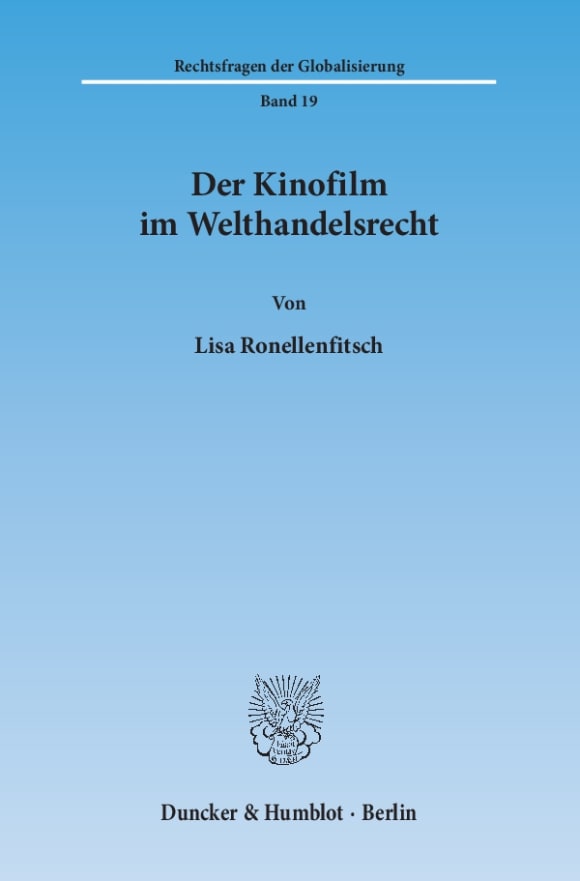 Cover Der Kinofilm im Welthandelsrecht