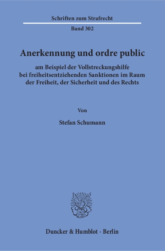 Cover Anerkennung und ordre public