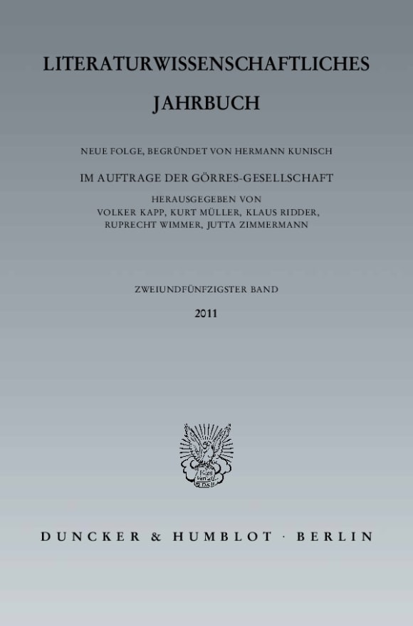 Cover Literaturwissenschaftliches Jahrbuch