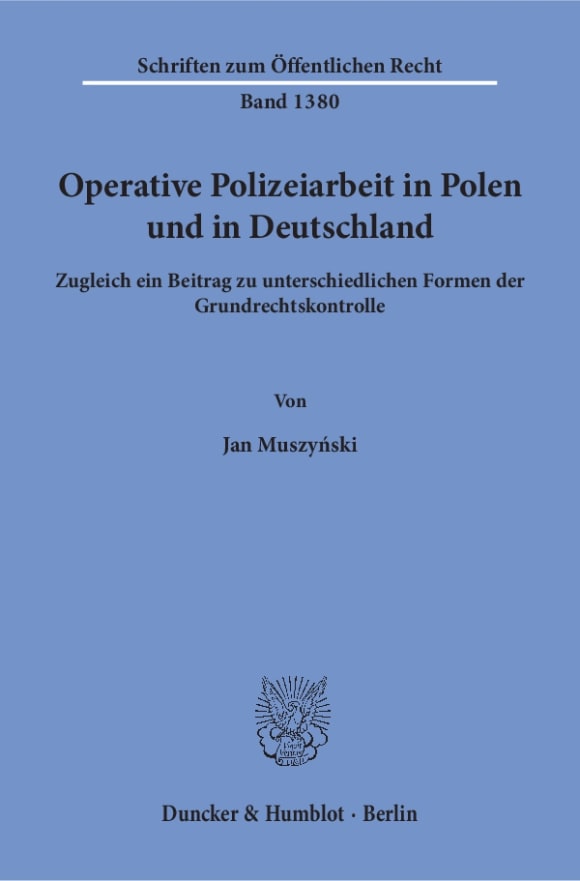 Cover Operative Polizeiarbeit in Polen und in Deutschland