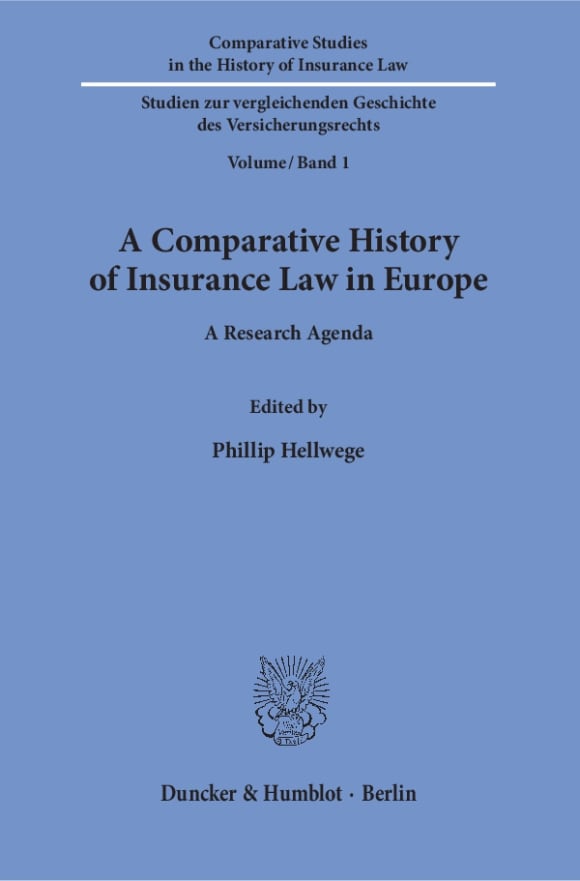 Cover A Comparative History of Insurance Law in Europe