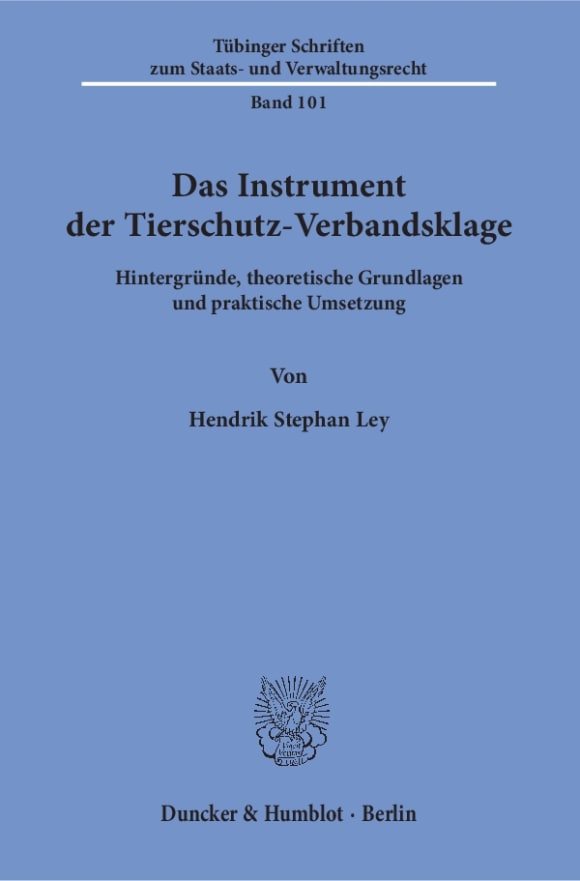 Cover Das Instrument der Tierschutz-Verbandsklage