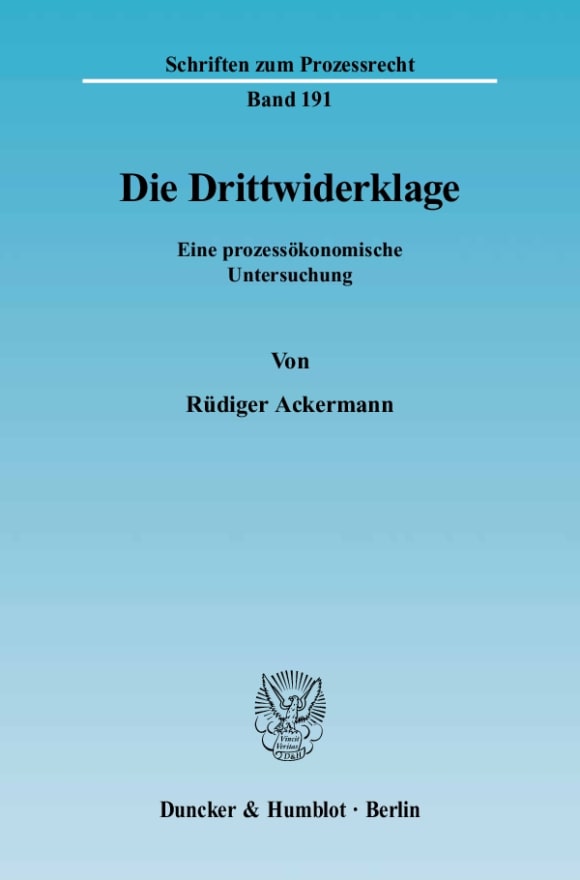 Cover Die Drittwiderklage