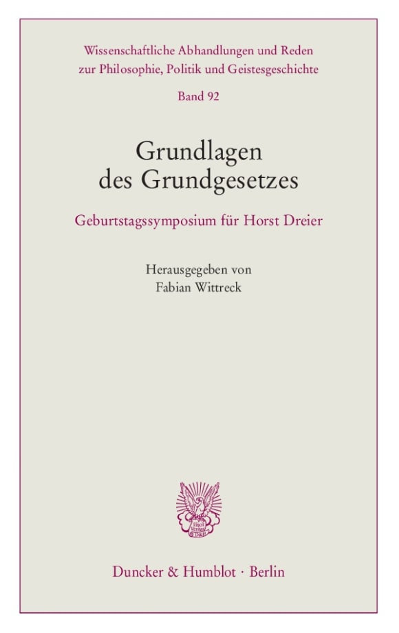 Cover Grundlagen des Grundgesetzes