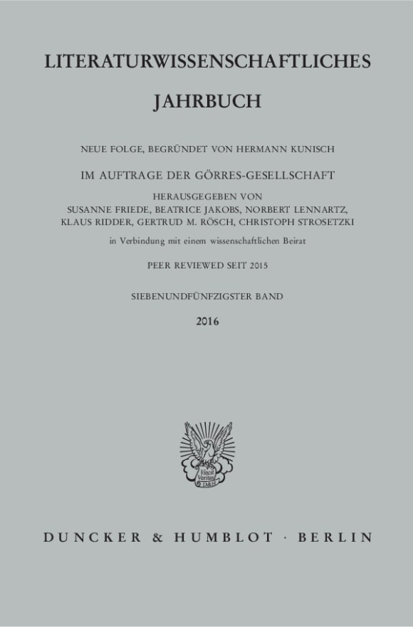 Cover Literaturwissenschaftliches Jahrbuch