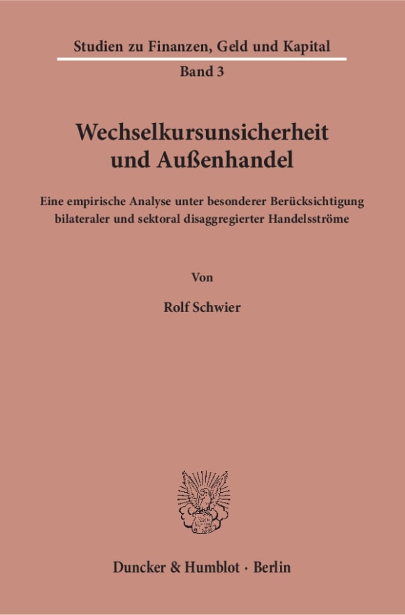 Cover Wechselkursunsicherheit und Außenhandel