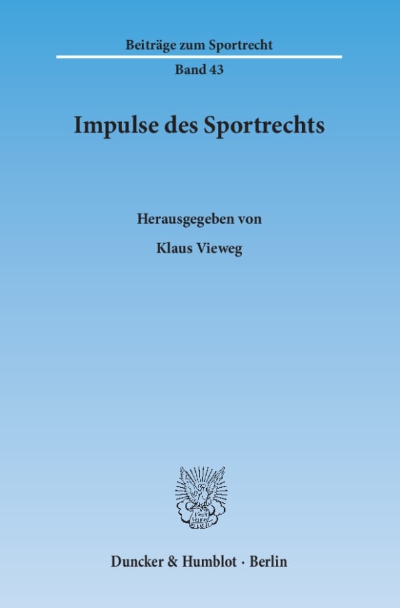 Cover Impulse des Sportrechts