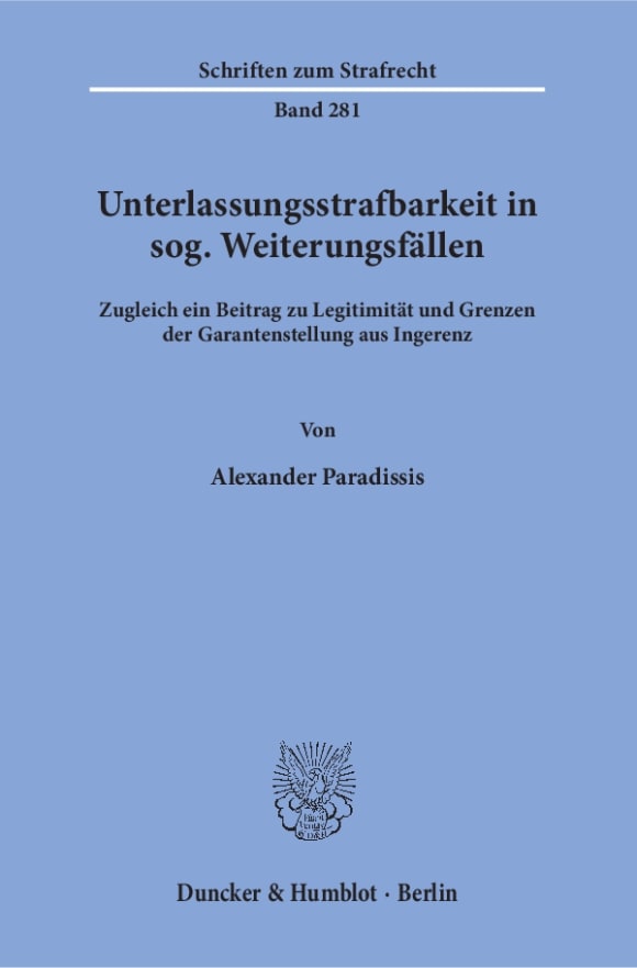 Cover Unterlassungsstrafbarkeit in sog. Weiterungsfällen