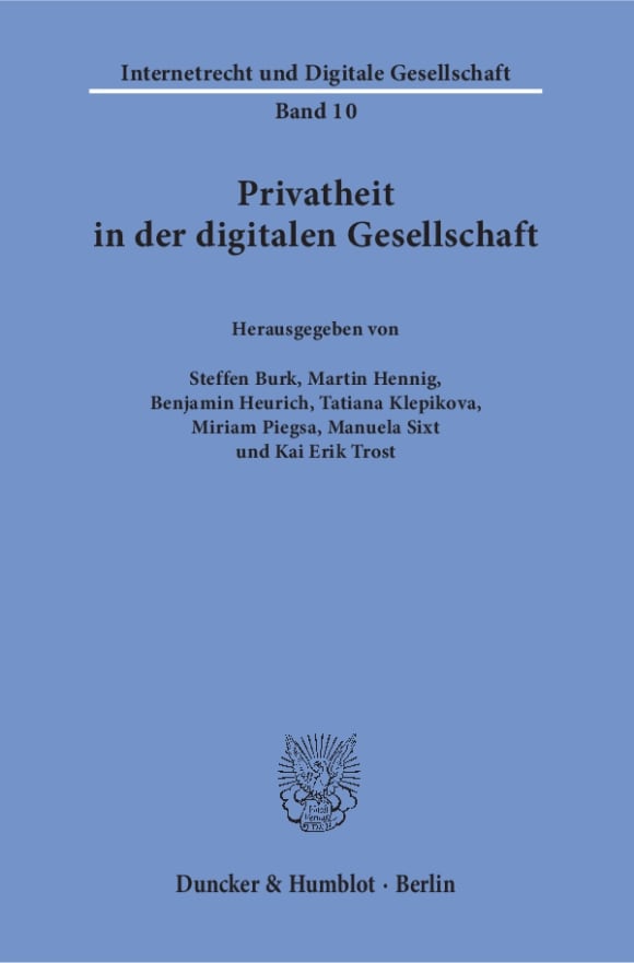 Cover Privatheit in der digitalen Gesellschaft