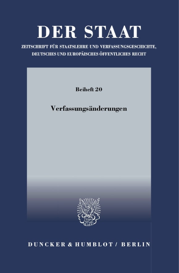 Cover Verfassungsänderungen