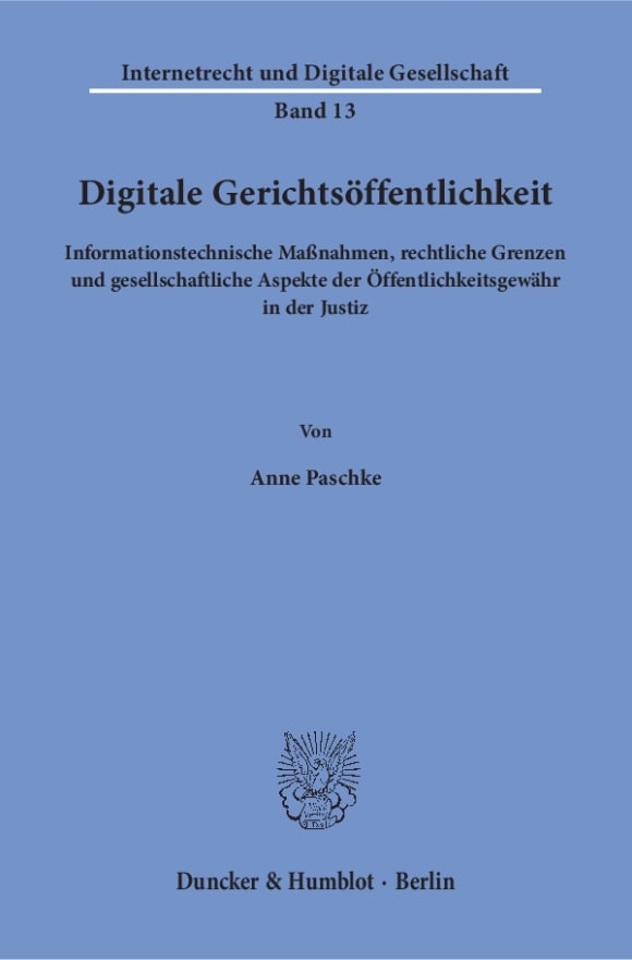 Cover Digitale Gerichtsöffentlichkeit