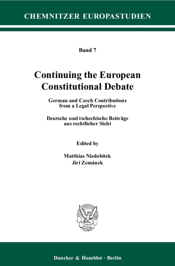 Cover Continuing the European Constitutional Debate