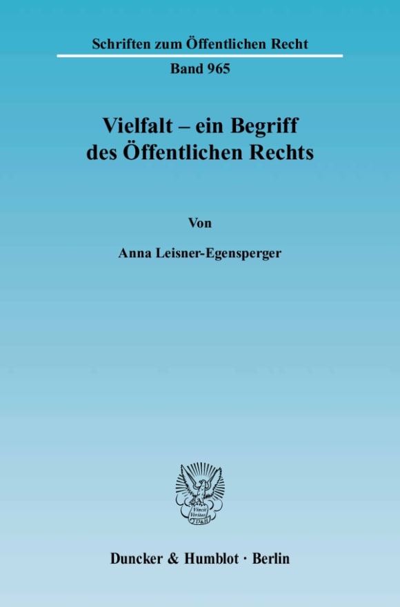 Cover Vielfalt – ein Begriff des Öffentlichen Rechts