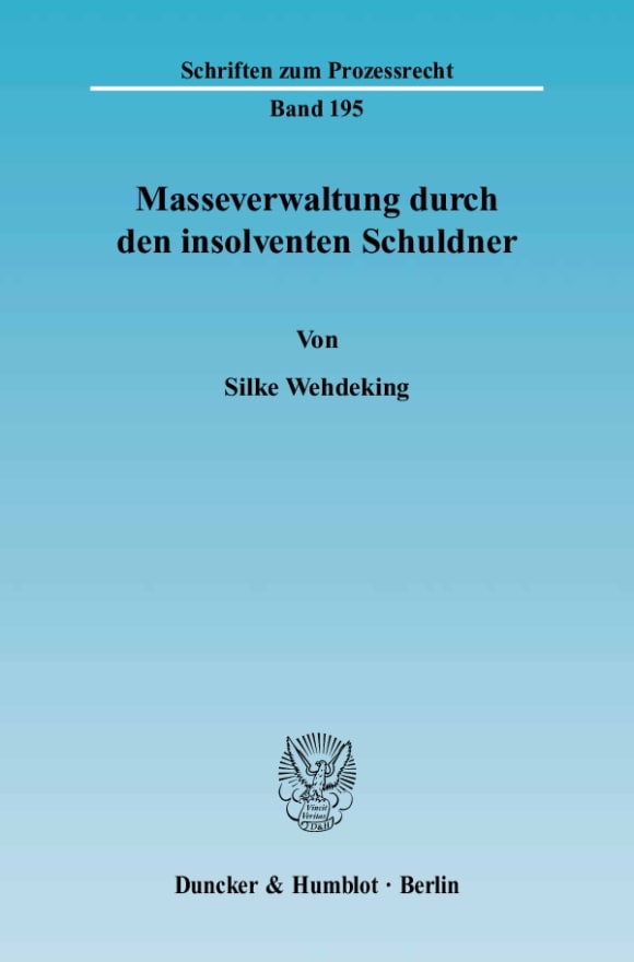 Cover Masseverwaltung durch den insolventen Schuldner