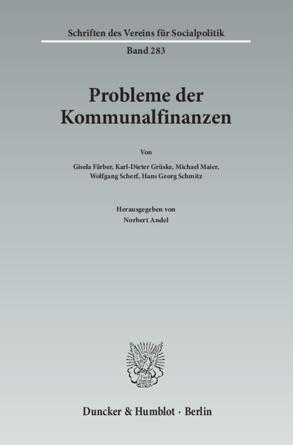 Cover Probleme der Kommunalfinanzen