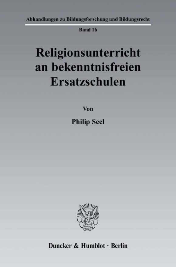 Cover Religionsunterricht an bekenntnisfreien Ersatzschulen