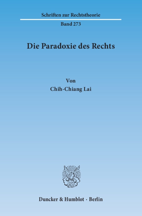 Cover Die Paradoxie des Rechts