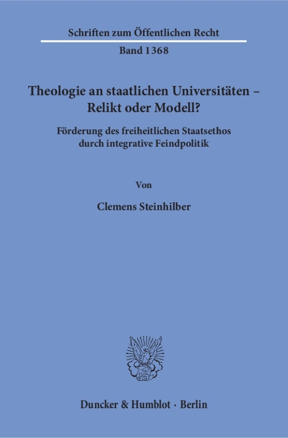 Cover Theologie an staatlichen Universitäten – Relikt oder Modell?