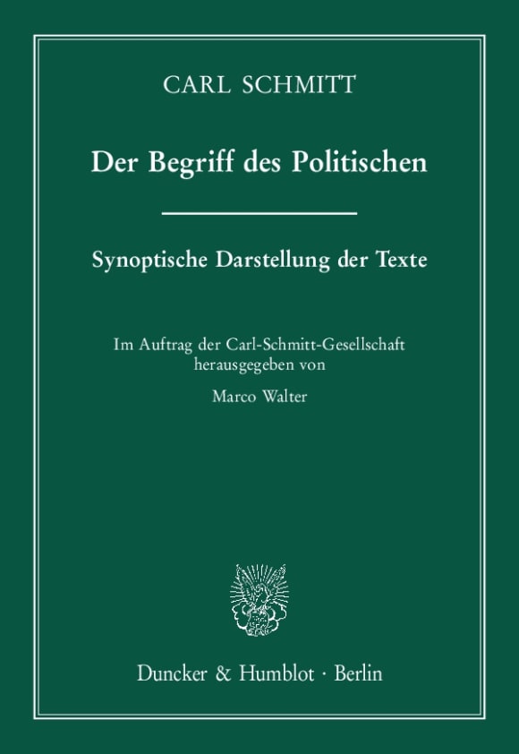 Cover Der Begriff des Politischen