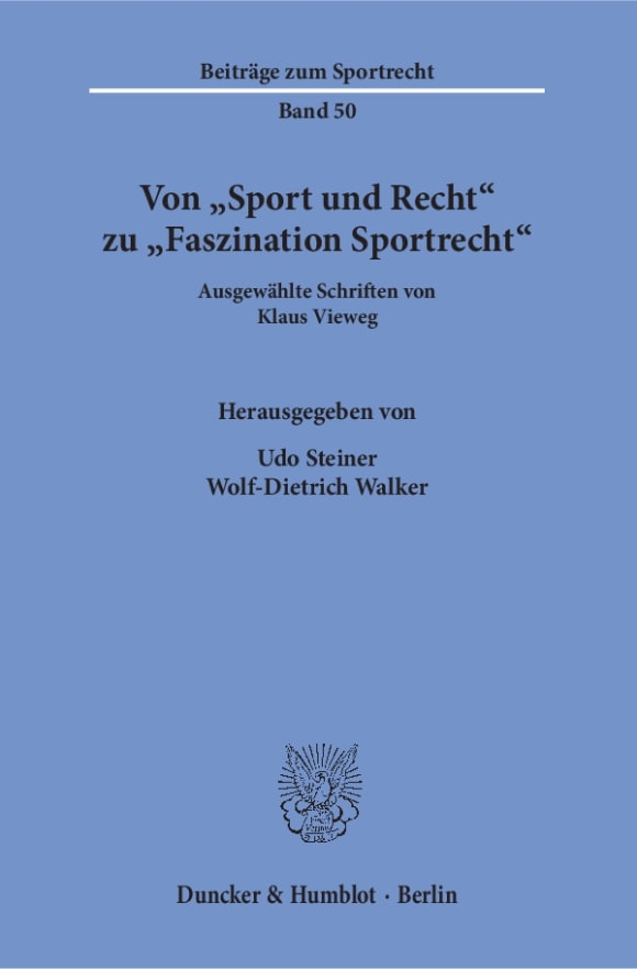 Cover Von »Sport und Recht« zu »Faszination Sportrecht«