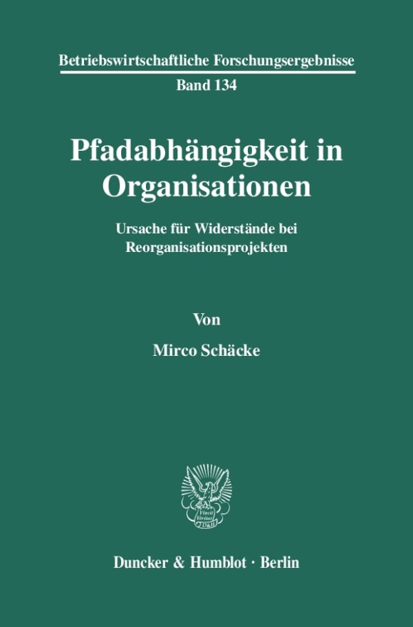 Cover Pfadabhängigkeit in Organisationen