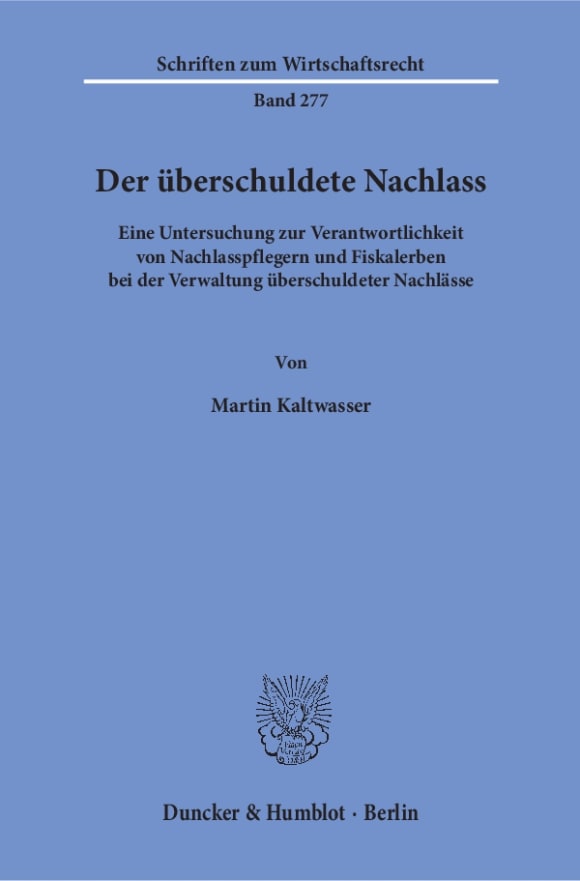 Cover Der überschuldete Nachlass