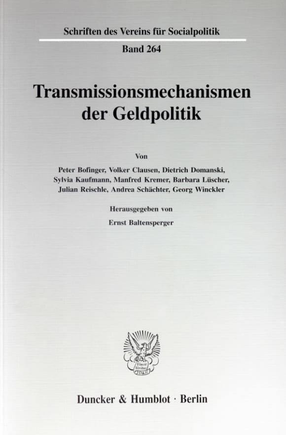 Cover Transmissionsmechanismen der Geldpolitik