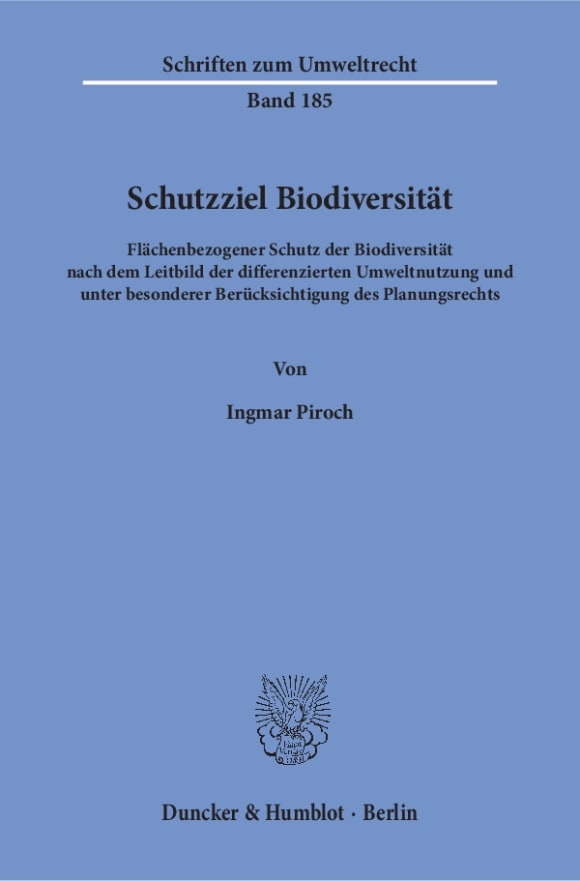 Cover Schutzziel Biodiversität