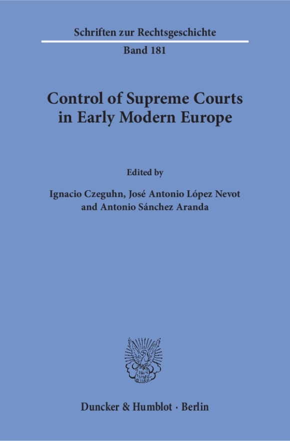 Cover Control of Supreme Courts in Early Modern Europe