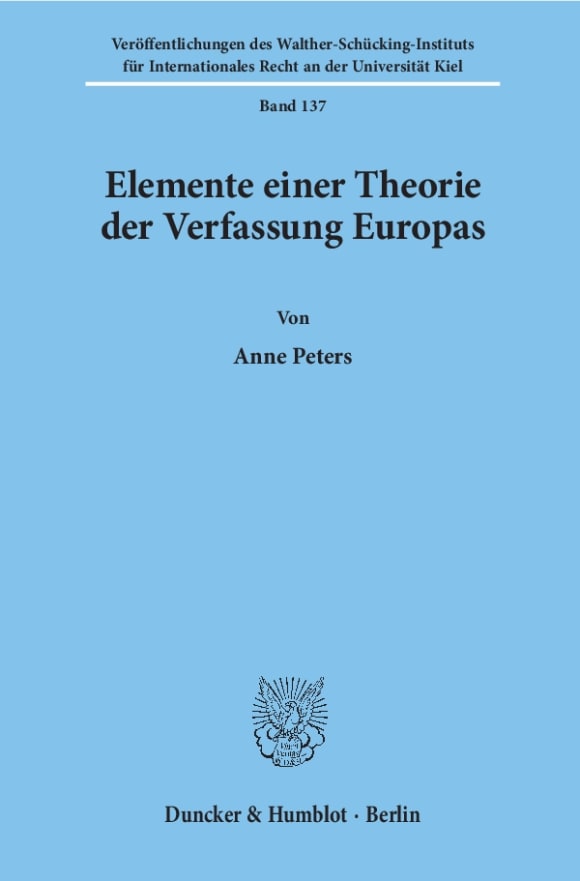 Cover Elemente einer Theorie der Verfassung Europas