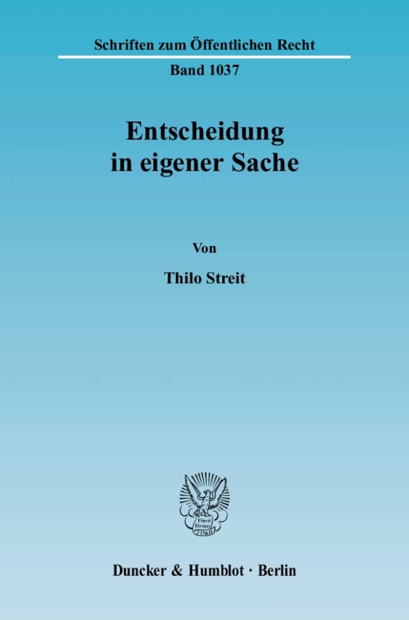 Cover Entscheidung in eigener Sache