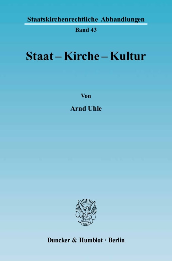 Cover Staat - Kirche - Kultur