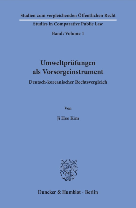 Cover Umweltprüfungen als Vorsorgeinstrument