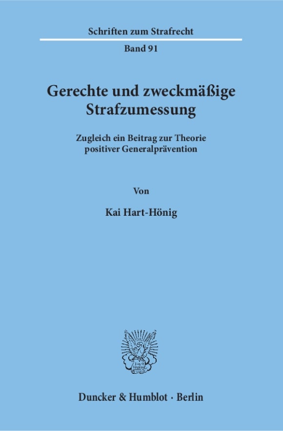 Cover Gerechte und zweckmäßige Strafzumessung