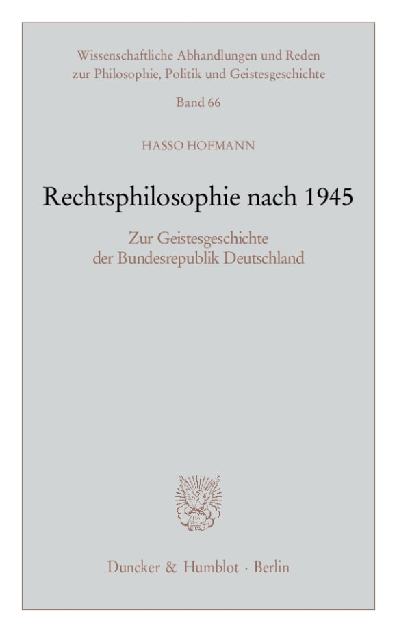 Cover Rechtsphilosophie nach 1945