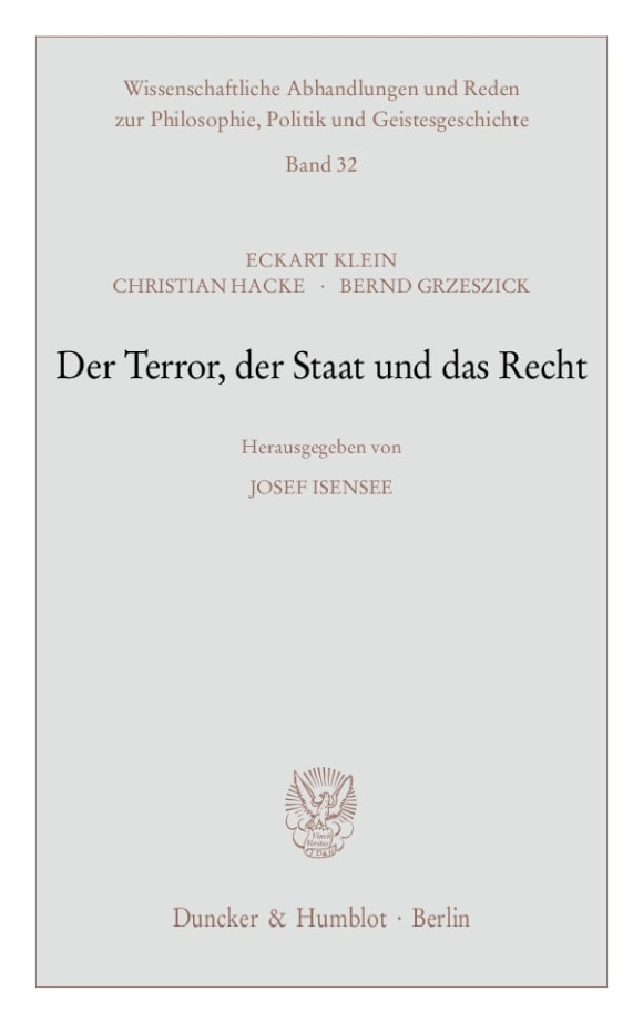 Cover Der Terror, der Staat und das Recht